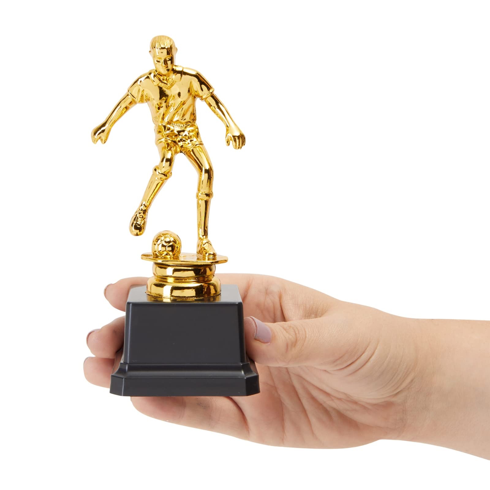 Juvale 12 Pack Small Gold Soccer Trophies For Team Award Ceremonies, Championship Games, Sports Competitions (2.5 X 6 In)