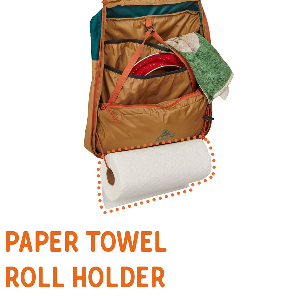 Kelty Camp Galley - Camp Kitchen Organization Kit, Pockets, Compartments For Outdoor Cooking Essentials, Plastic, Dull Gold/Deep