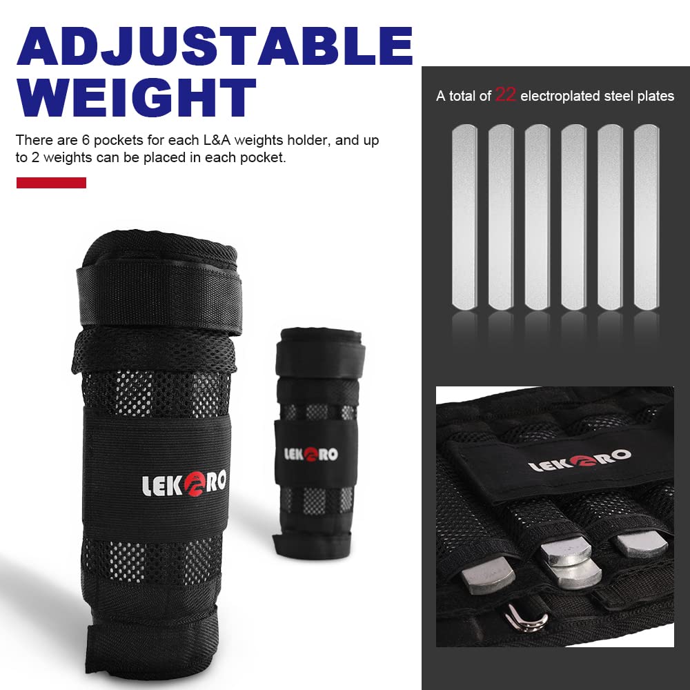 Adjustable Ankle Weights, Leg Wrist Weights, Removable Leg Weights For Men Women Fitness, Walking, Jogging, Workout, 1Pair 2 Pac