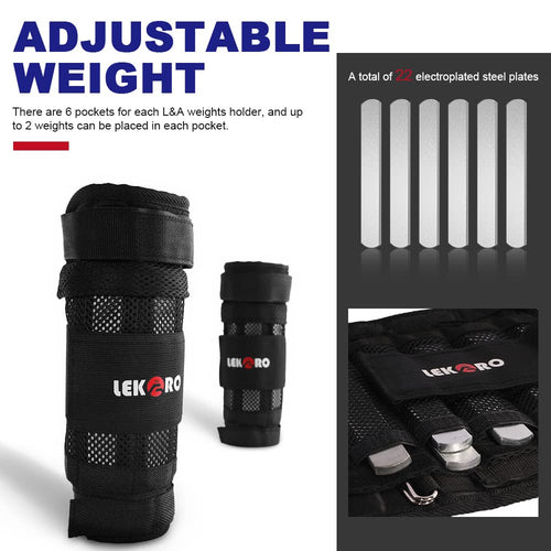 Adjustable Ankle Weights, Leg Wrist Weights, Removable Leg Weights For Men Women Fitness, Walking, Jogging, Workout, 1Pair 2 Pac