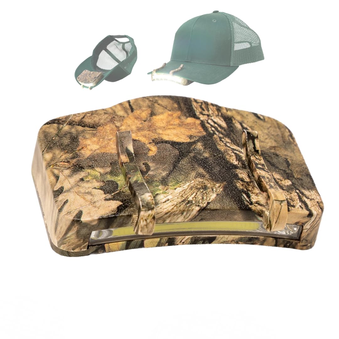 MODERN NEEDS Night Vision Cap Light -Compact, Clip-On Hat Flashlight Powered by AAA | Dual LED Modes for Camping & Hunting | Lig