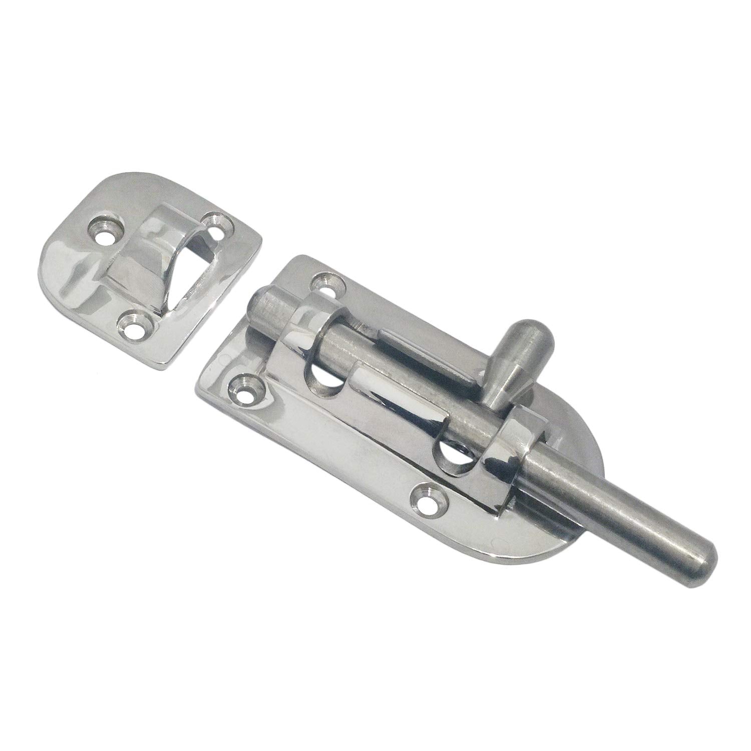 Nrc&Xrc Marine 316 Stainless Steel Heavy Duty 4-1/3'' Long Locker Latch Slide Barrel Bolt For Marine Boat Window/Door/Hatch