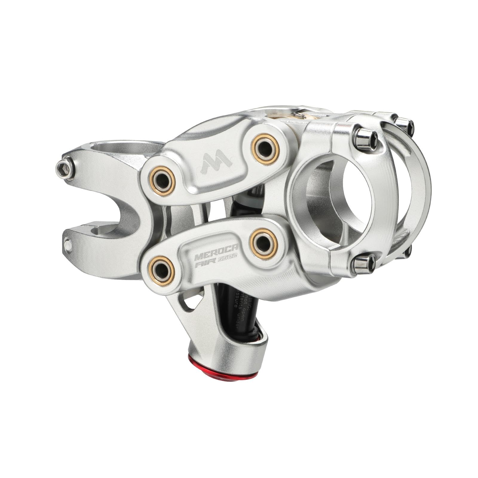 Meroca 5-Linkage Air Suspension Mtb Stem, 20Mm Travel 160/190N, Aluminum Alloy Shock-Absorbing Handlebar Stem For Mountain Bikes