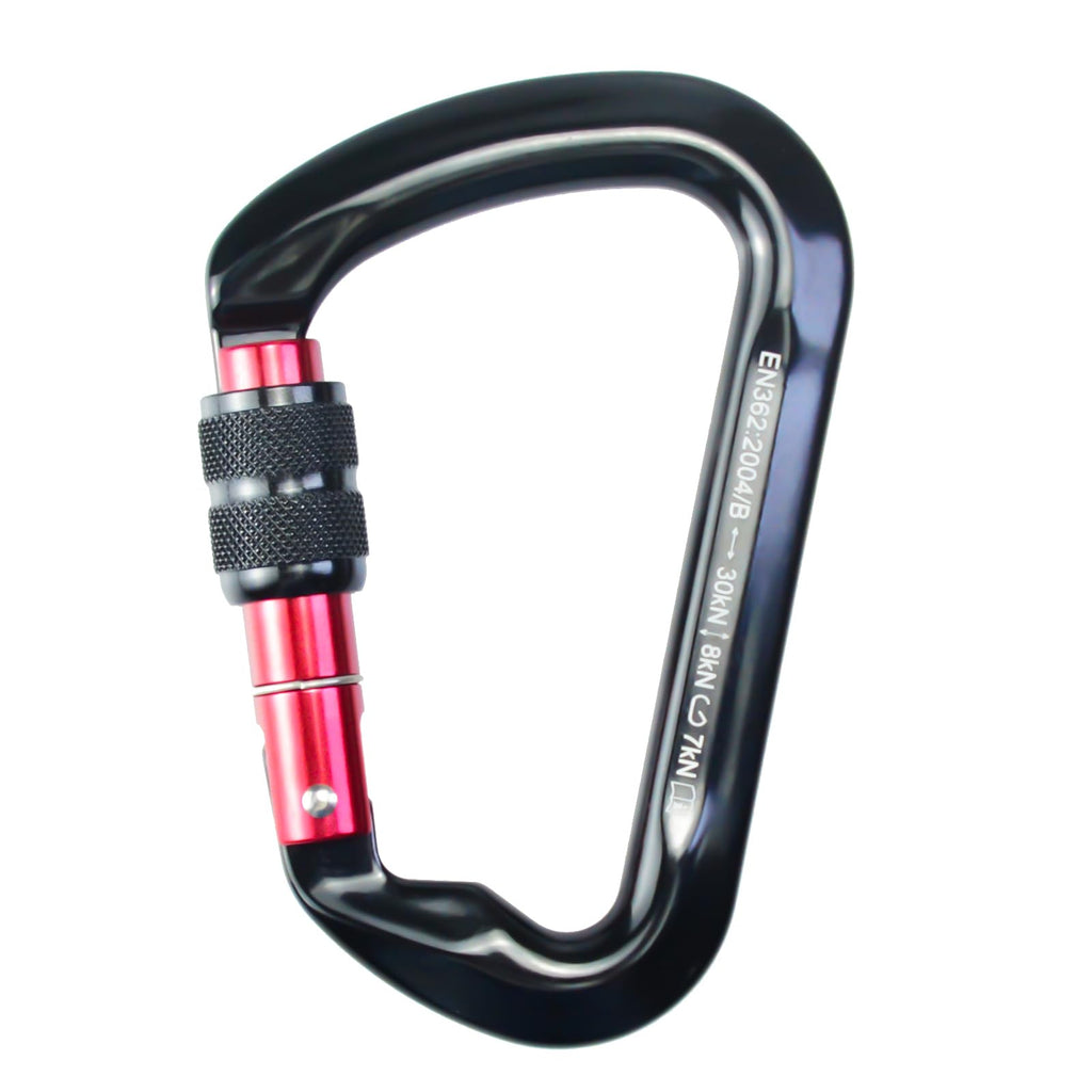 Sepeak Uiaa Ce 30Kn Locking Climbing Clips, Professional Ce Heavy Duty Screwgate Clip For Outdoor Climbing, Mountaineering, Rapp