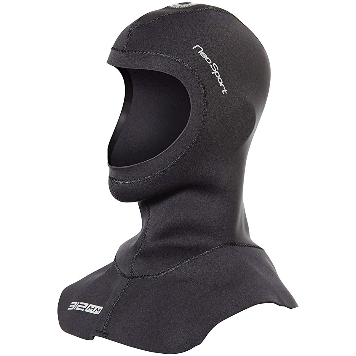 Neo Sport Multi-Density Wetsuit Hood Available In Three Thicknesses 3/2Mm - 5/3Mm - 7/5Mm With Flow Vent To Eliminate Trapped Ai