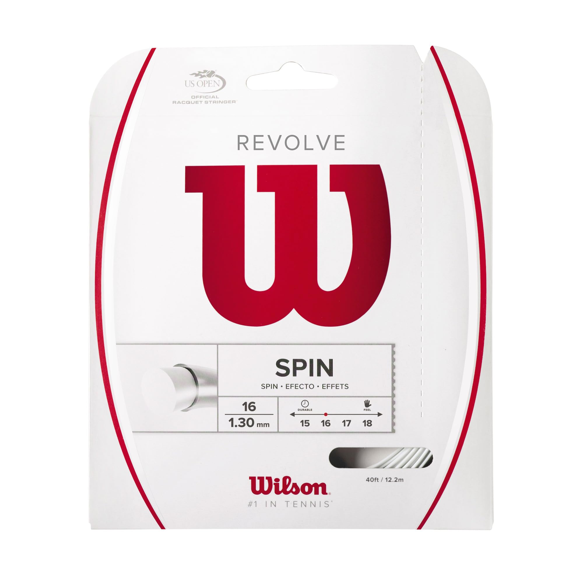 Wilson Revolve 17 Tennis String - 200M Reel, White