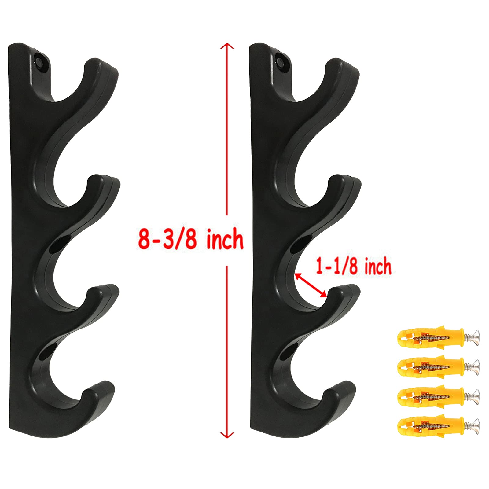 Horizontal Golf Club Wall Mount Golf Club Organizers Golf Club Display Golf Putter Rack Wall Storage Rack - Holds 4 Clubs - Easy