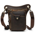 Kpywzer Vintage Leather Drop Leg Bag For Men Women Thigh Hip Bum Waist Fanny Pack Motorcycle Bike Riding Cycling Multi-Purpose T