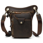 Kpywzer Vintage Leather Drop Leg Bag For Men Women Thigh Hip Bum Waist Fanny Pack Motorcycle Bike Riding Cycling Multi-Purpose T