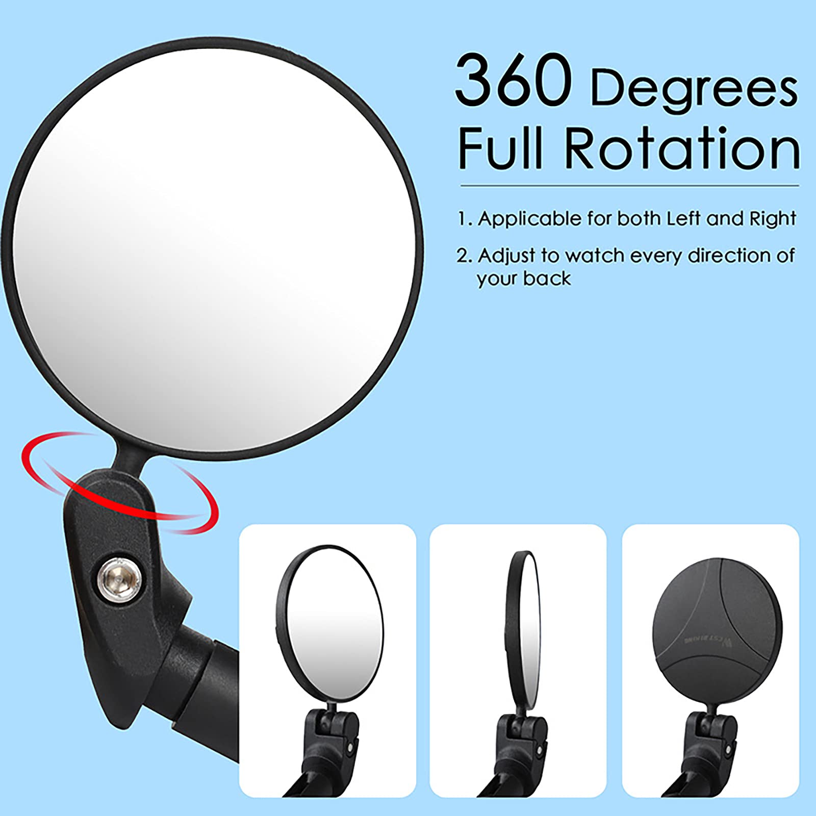 Lwpitty Bike Mirrors 2Pcs Bar End Bicycle Mirrors For Handlebars Bicycle Cycling Lightweight Rear View Mirrors, Safe Rearview Mi