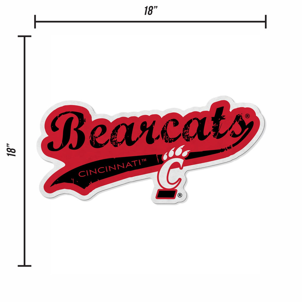 Rico Industries Ncaa Cincinnati Bearcats Distressed Shape Cut Pennant - Home And Living Room D  Cor - Soft Felt Ez To Hang