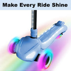 Electric Scooter for Kids Age 3-10, 2025 Upgraded, Storage Basket, LCD Screen, Full Body Lights Up, Wide Deck, 5Mph Safe Speed,