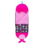 Happy Nappers: Pillow & Sleepy Sack: Lg - Neil The Pink Narwhal