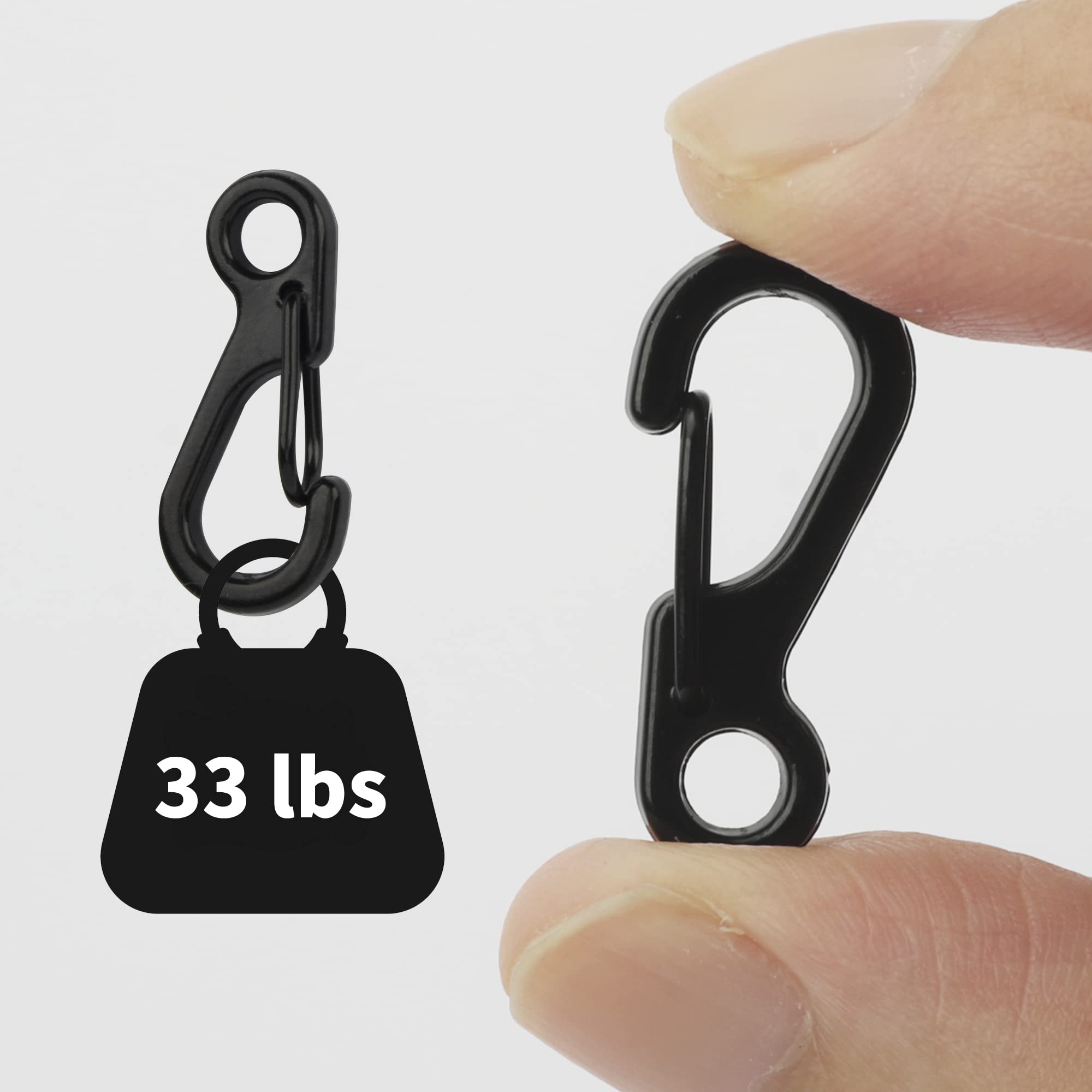 Swatom Mini Sf Alloy Carabiner Clip Tiny Spring Snap Hook Carabiners For Paracord Backpack Camping Bottle Using Keychains Access
