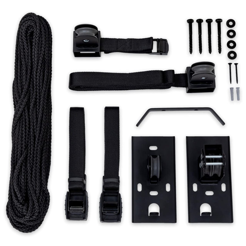 Storeyourboard Kayak And Canoe Ceiling Pulley System, Garage Mount Storage Hoist, Heavy Duty Holds 150 Lbs, Indoor Organizer