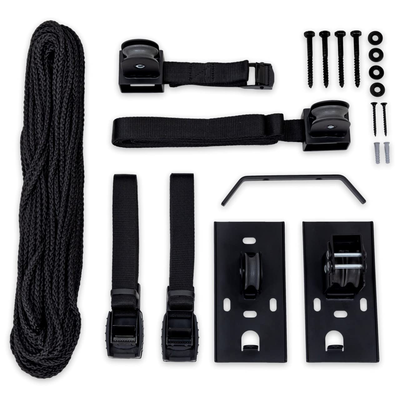 Storeyourboard Kayak And Canoe Ceiling Pulley System, Garage Mount Storage Hoist, Heavy Duty Holds 150 Lbs, Indoor Organizer
