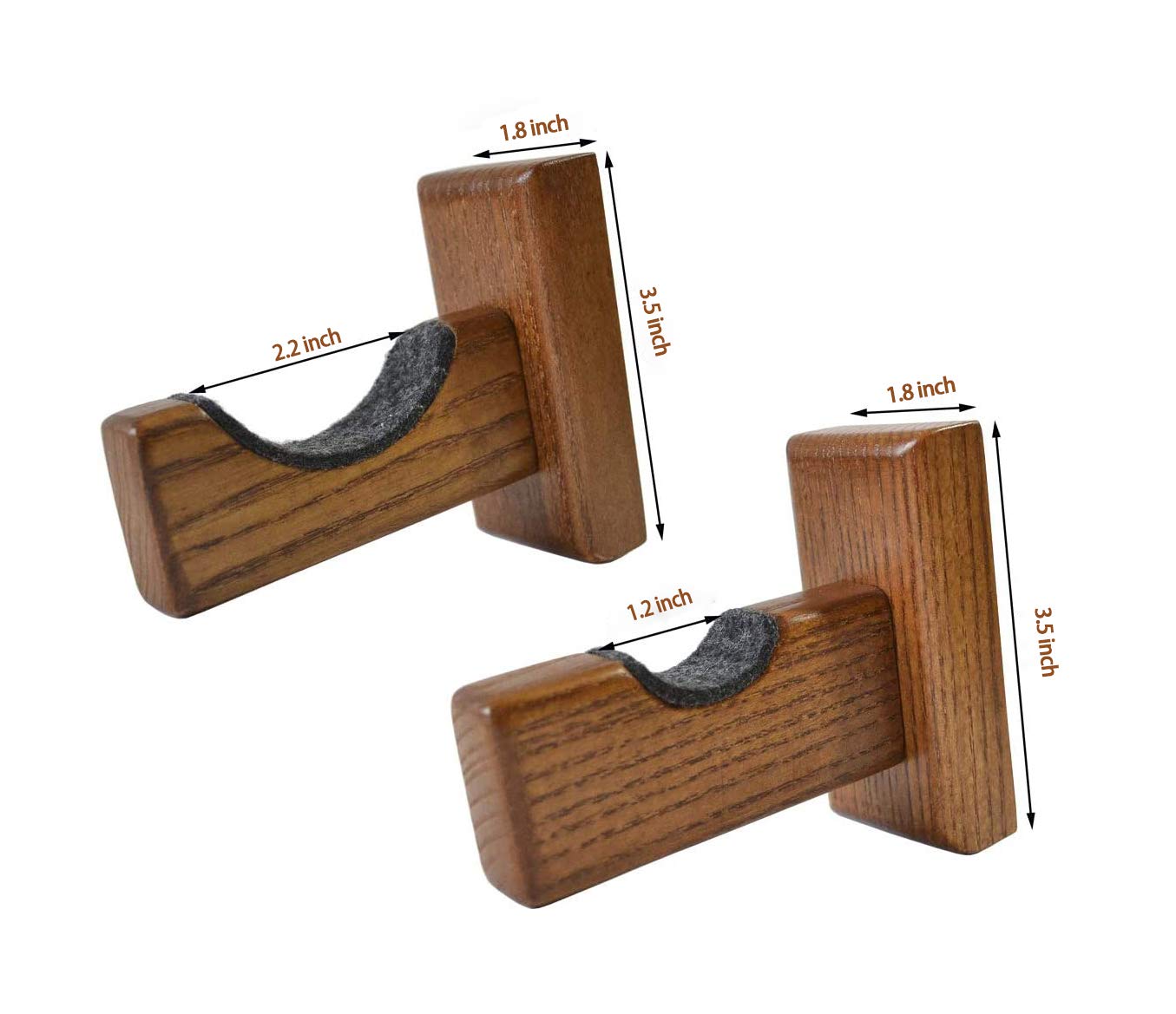 Orga'Neat Baseball Bat Display Case, Wall Mount Bat Holder Hanger, Solid Ash Tree Handmade Horizontal Bat Rack W/ Protective Sof
