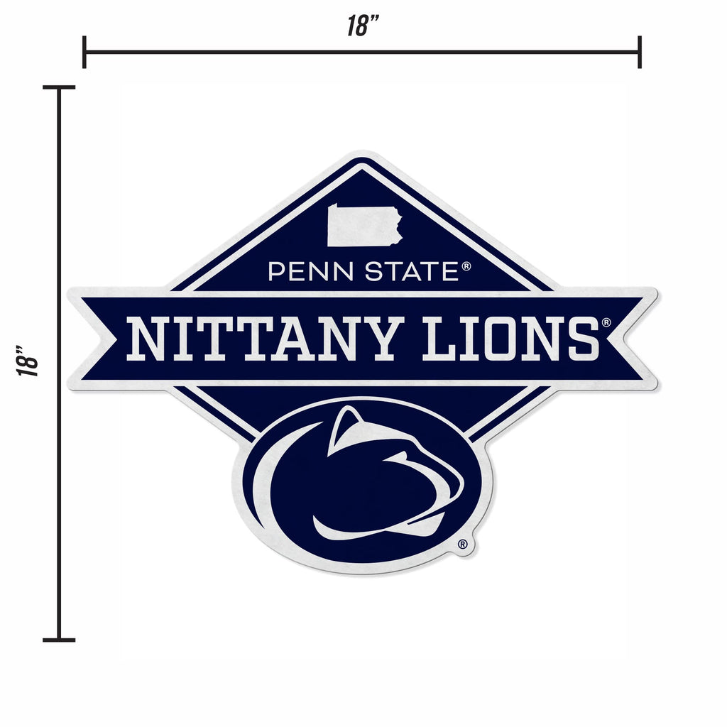 Rico Industries Ncaa Penn State Nittany Lions Diamond Shape Cut Pennant - Home And Living Room D  Cor - Soft Felt Ez To Hang