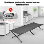 Gymax Folding Camping Cot, Heavy Duty Portable Military Cot With Oxford Fabric, Foldable Camping Bed For Outdoor Camping Hunting