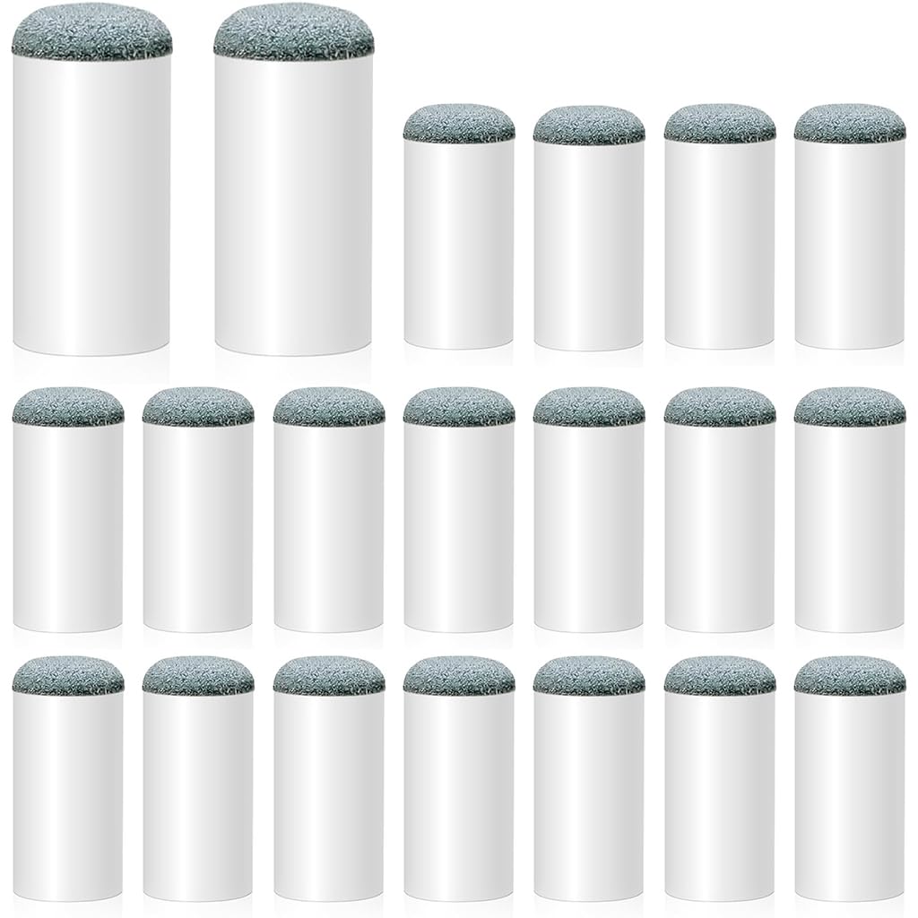 Proberos 20 Pcs Cue Tips 9mm SlipOn Cue Stick Tips Cue Tip Replacement for Billiards, Pool