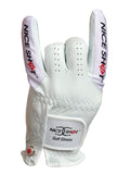 Nice Shot Corna The Bull Cabretta White Leather Golf Glove Mens Right Hand - Cadet Small