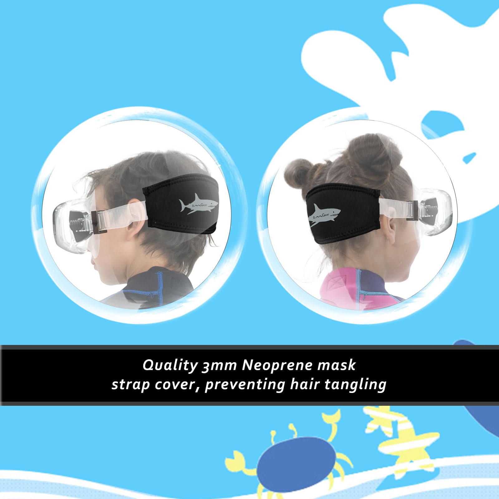 Junior Snorkeling Goggles Kids Swim Mask Swimming Gear Scuba Diving Mask For Outdoor Recreation Snorkel Mask (Black)