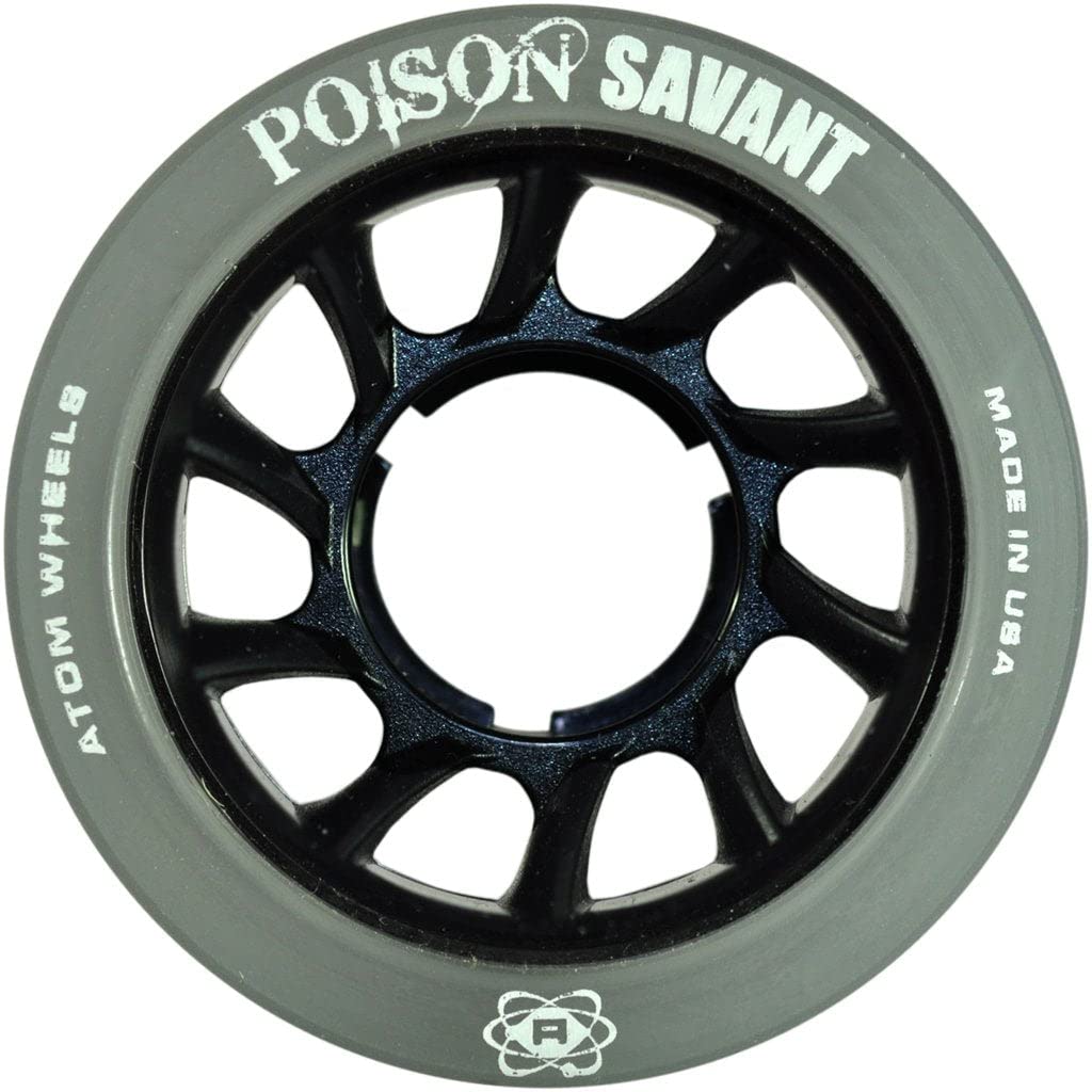 Atom Poison Savant Derby Roller Skate Wheels (Black)