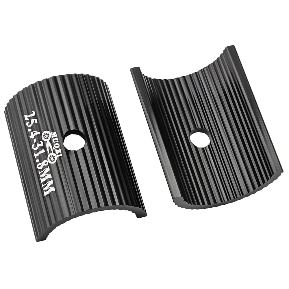 MUQZI Bike Handlebar Shim, Aluminum Alloy Bicycle Handle Bar Spacer Sheet clamp 25.4 to 31.8mm Conversion Shims Adapter for MTB 