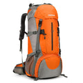 HongXingHai 70L Camping Hiking Backpack with Rain Cover Waterproof Backpacking Backpack for Hiking Treeking Climbing Outdoor (Or