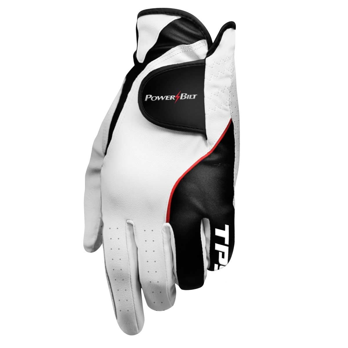 Powerbilt Tps Cabretta Tour Golf Glove - Men? Left Hand Large, White (For Right-Handed Golfer)