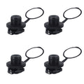 Flylin 4Pcs Inflatable Boat Air Valve, Boat Spiral Air Plugs Black One-Way Inflation Replacement Screw, Plastic Tube Valve Repla