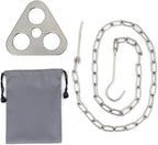 Pwpam Camping Tripod Board With Adjustable Chain For Suspending Pots Over Fire For Cooking By Turning Branches Into Campfire Tri