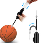 Brotou Ball Pump & Bike Pump, Inflate Air Pump With 3 Needles, 2 Nozzles And 2 Bike Tire Valve Adapter Hand Pump Kit For Soccer