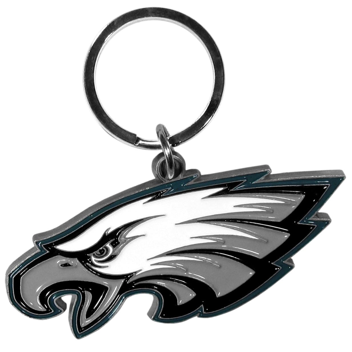 NFL Siskiyou Sports Fan Shop Philadelphia Eagles Chrome & Enameled Key Chain One Size Team Colors