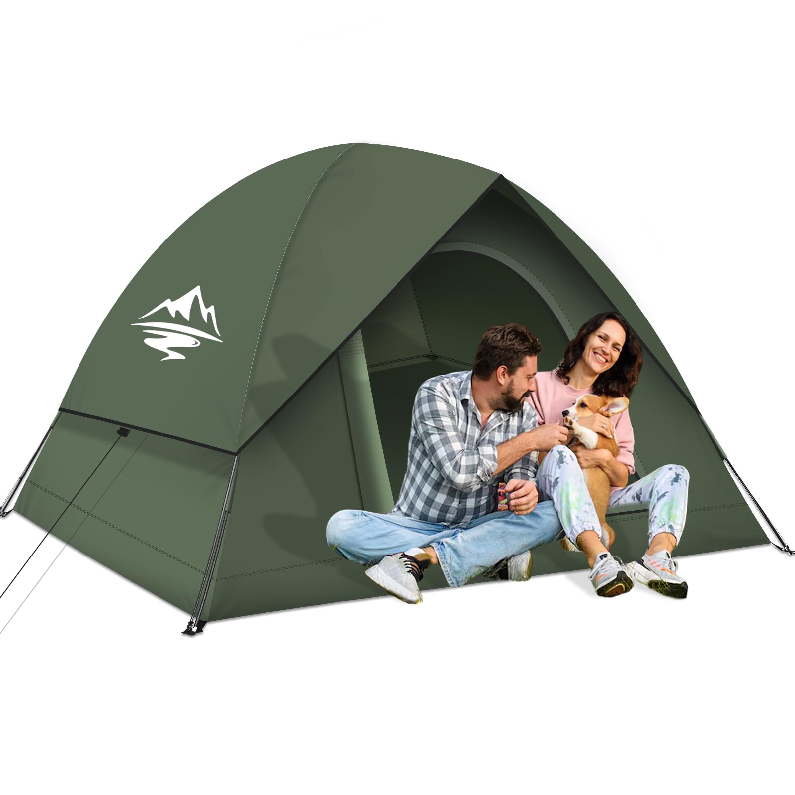 Tents For Camping 3-4 Person With Rainfly, Camping Tents Waterproof Windproof, Not Crowded For 2 Person Camping Tent, Outdoor Do