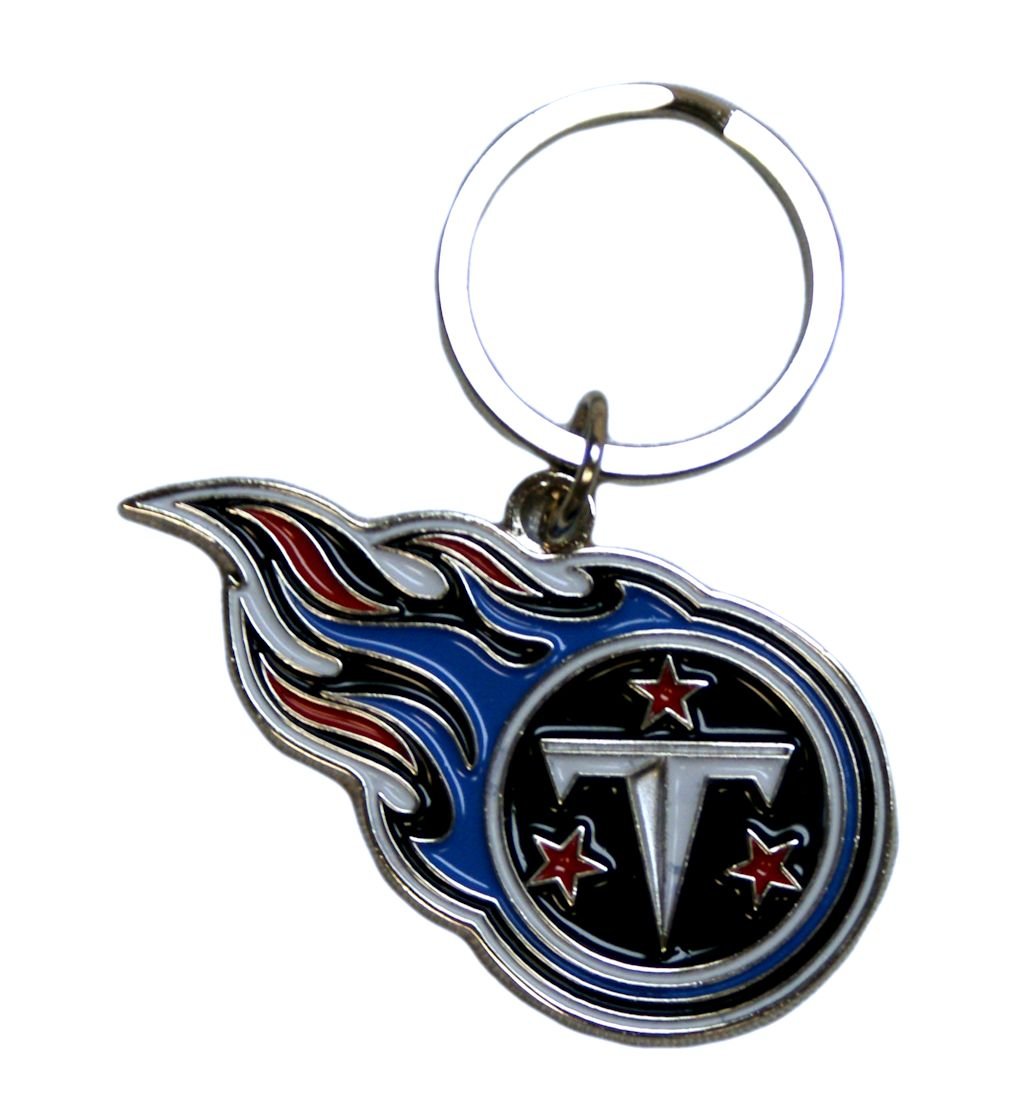 NFL Siskiyou Sports Fan Shop Tennessee Titans Chrome & Enameled Key Chain One Size Team Colors