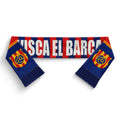 Tackle From Behind Barca Football Knitted Scarf, 100% Woolen, 48 X 7, Soft And Warm, With Hanger, Gift For Football Fans