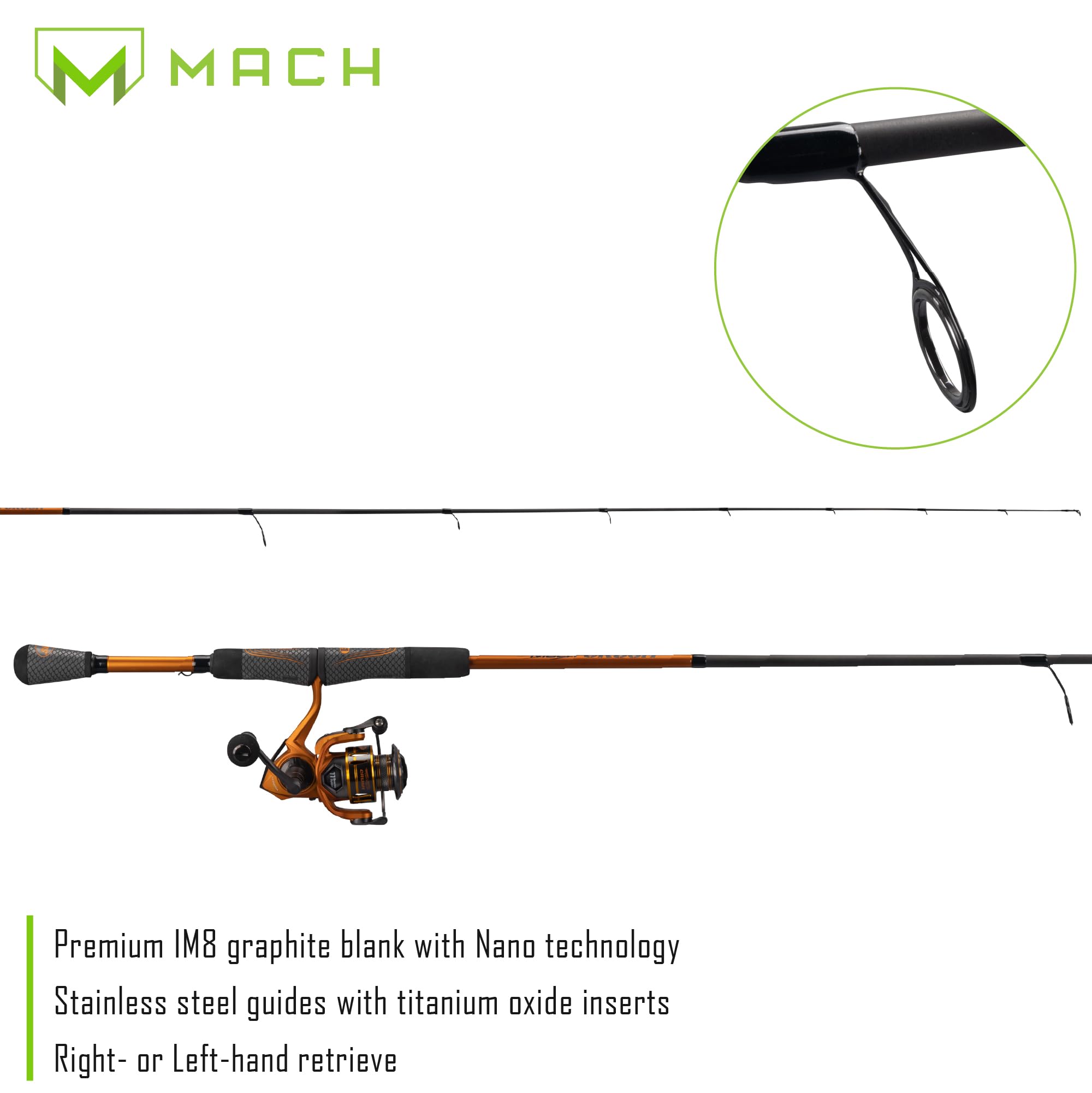 Lew'S Mach Crush 30 Spin 7' Med Fast Spin Combo, Orange, One Size (Mcr30A70Mfs)