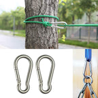 Grandbuy 3.15 Inch Large Spring Snap Hook Carabiner, 304 Stainless Steel Snap Hook Heavy Duty Carabiner Clip, Stainless Steel Sp