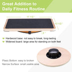 Strongtek Professional Wooden Balance Board With Crossed Hardwood Base, Advanced Rocker Board For Core Strength, Stability Train