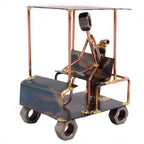 Golf Cart With Man Collectible Handmade Metal Art Figurine, Desk Accessories, Trophy, Boss Gift, Office D?Or, Business Professio