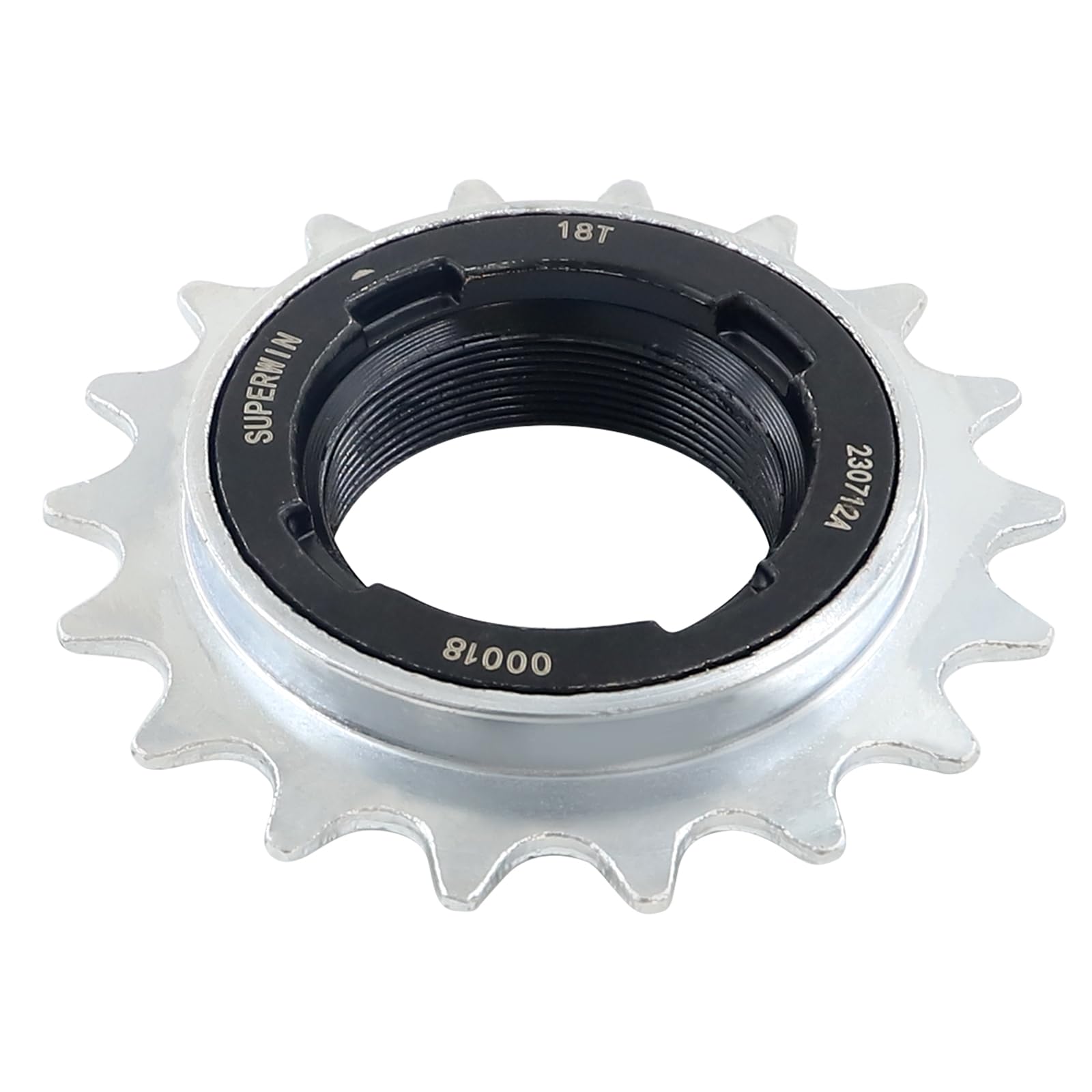 Zukka Single-Speed Bike Freewheel,18 Teeth Bicycle Flywheel,Compatible 1/2 X 1/8 One-Speed Cycling Replacement Accessory