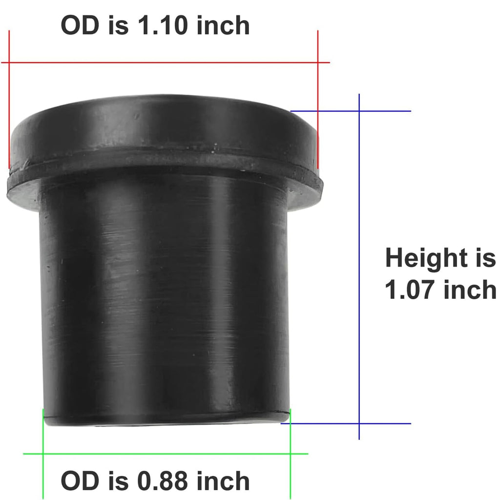 Huskey Ezgo Txt Golf Cart Rear Leaf Spring Bushing Kit With 6X Sleeves And 12X Bushings Made Of Long Lasting Rubber For 1996-Up.