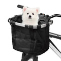 Lixada Bike Basket, Small Pet Cat Dog Carrier Bicycle Handlebar Front Basket Folding Detachable Removable Easy Install Quick Rel