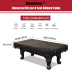 7/8/9 Feet Billiard Pool Table Covers Waterproof Outdoor Indoor Scrathed-Free Polyester Cloth All Season Rain Dust Sun Protectio
