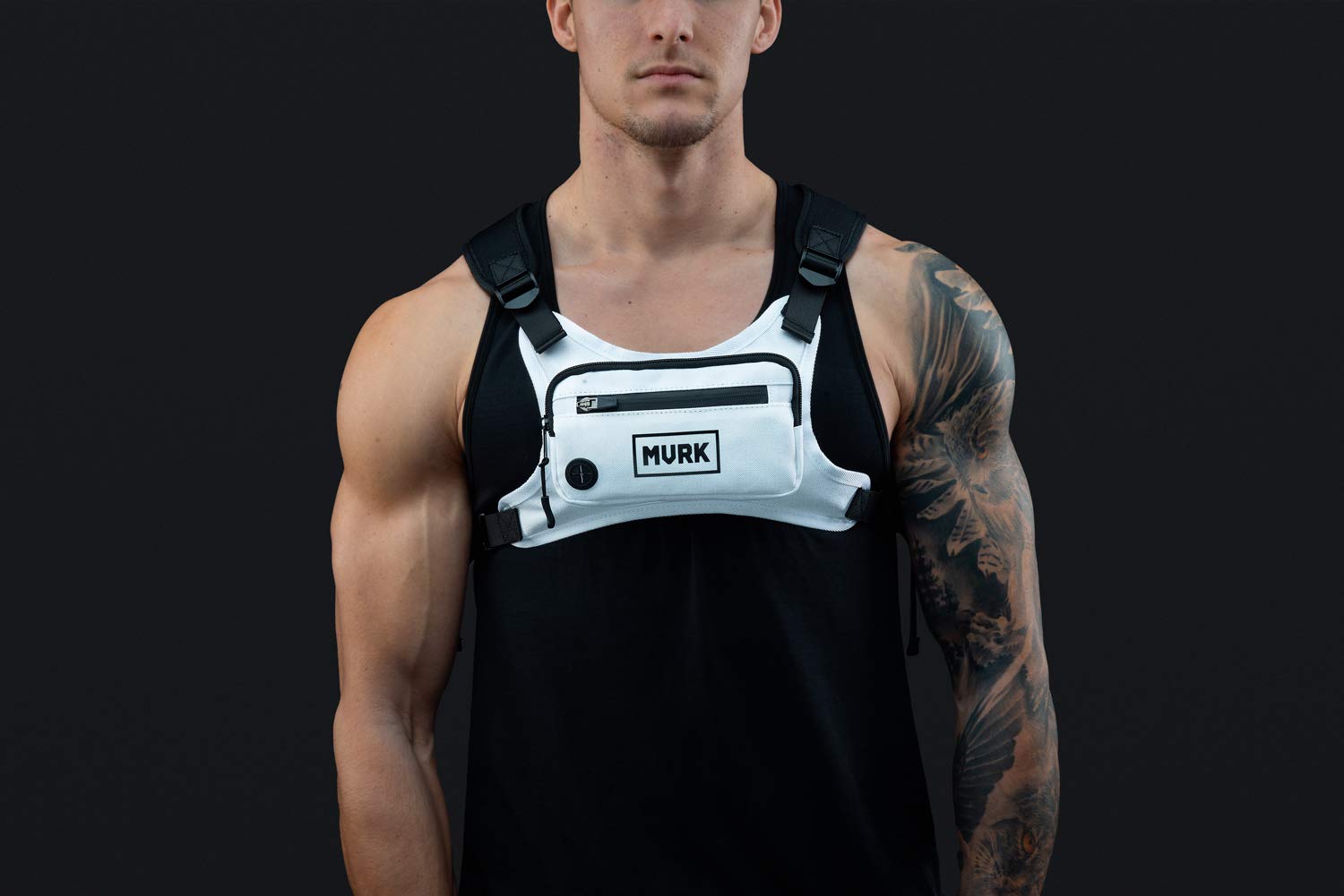 Mvrk Water Resistant Chest Pack - Lightweight Running Pack For Workouts, Running Phone Holder With Extra Storage, Minimalist Run