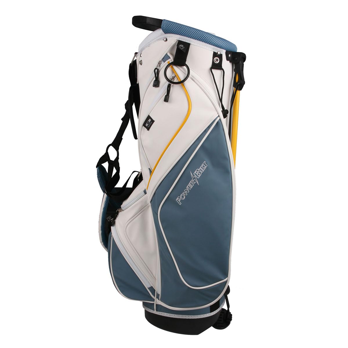 Powerbilt TPS Dunes 14-Way Blue/White Synthetic Leather Golf Stand Bag