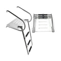 MARINE CITY 304 Stainless Steel 3 Step I/B Swim Platform Ladder - Telescoping Boat Ladder with Electro-Polished Rails and 3 Anti