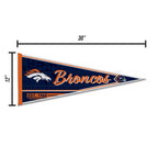 Rico Industries Nfl Football Denver Broncos Classic 12'' X 30'' Felt Wall D  Cor Pennant - Great For Home/Bed Room/Man Cave D  C