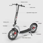 Hiboy VE1 PRO Electric Scooter - 16 Pneumatic Tires - 31 Miles Long Range & 23Mph Folding Commuter Electric Scooter
